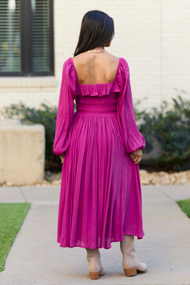 Summer Berry Smocked Maxi Dress FINAL SALE