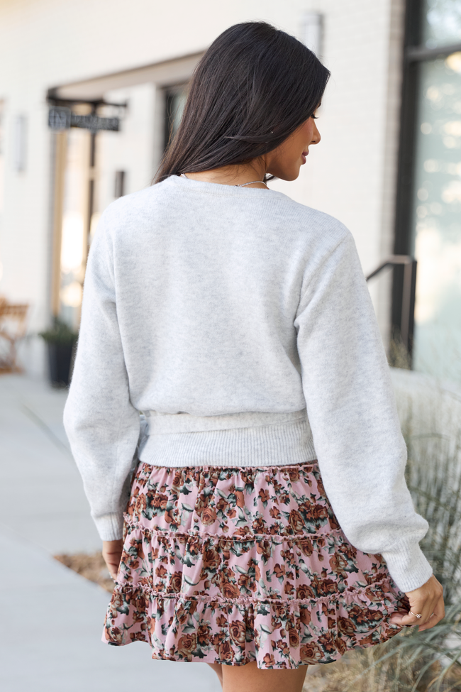 Winnie Light Grey Wrap Cardigan