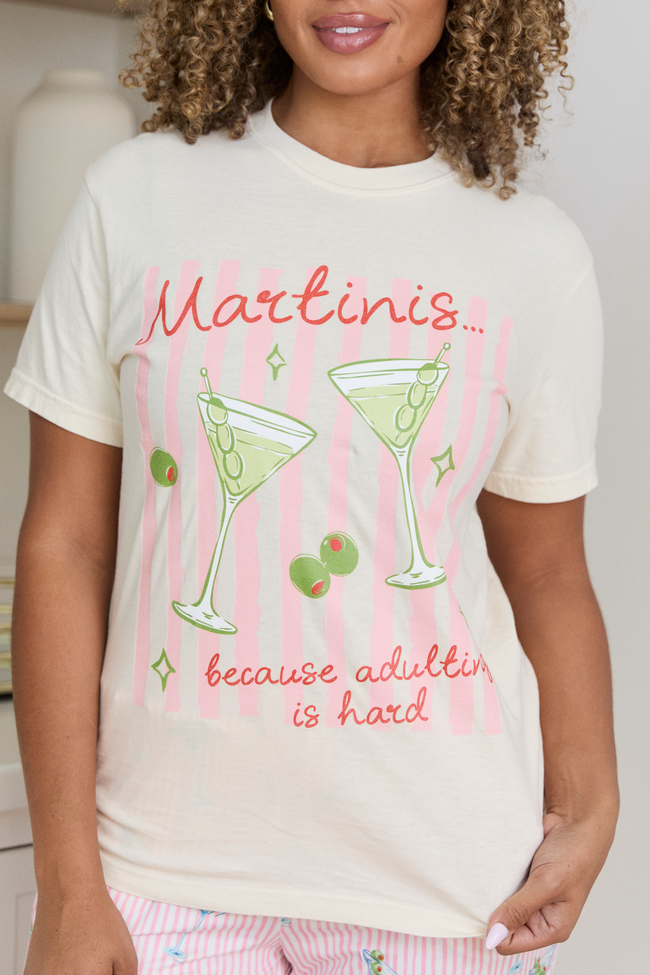 Adulting Is Hard Ivory Graphic Tee
