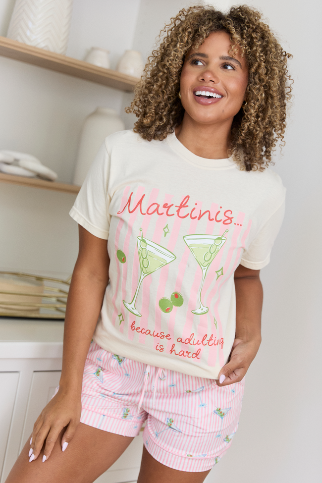 Adulting Is Hard Ivory Graphic Tee