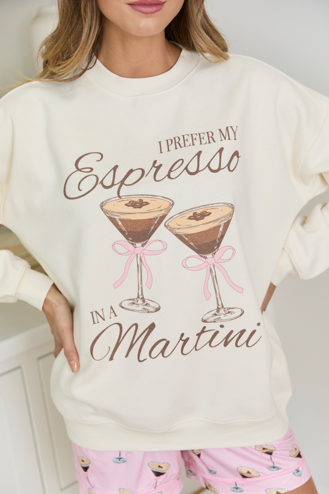 Espresso Martini Cream Graphic Sweatshirt