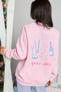 Apres Ski Light Pink Graphic Sweatshirt