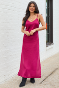 Allie Burgundy Slip Dress FINAL SALE