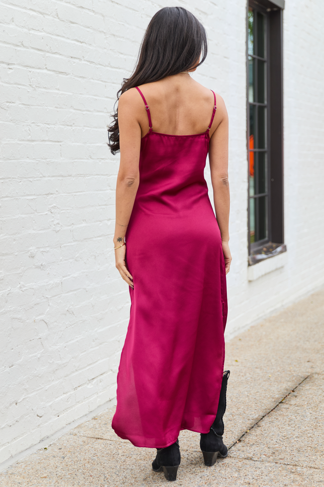 Allie Burgundy Slip Dress FINAL SALE