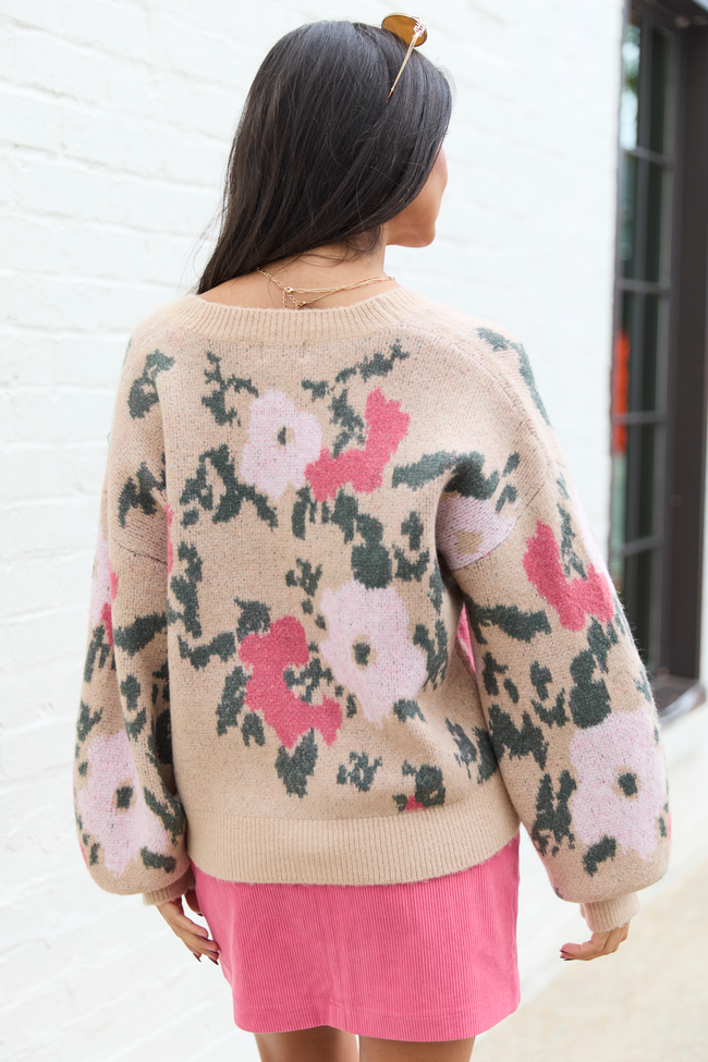 Priya Tan Floral Cheetah Cardigan