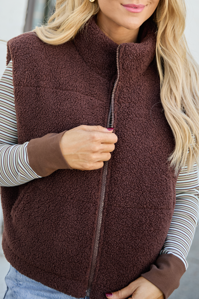 Bunny Brown Sherpa Zip Vest