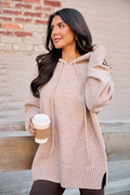Etta Heathered Oat Hooded Sweater