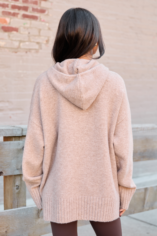 Etta Heathered Oat Hooded Sweater