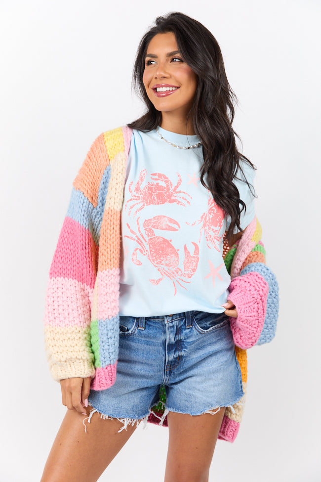 Crabby Light Blue Graphic Tee