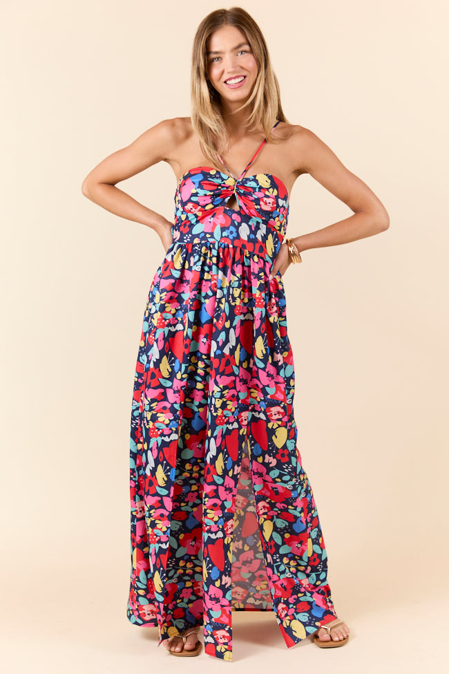 Keep It Floral Navy Printed Dress FINAL SALE