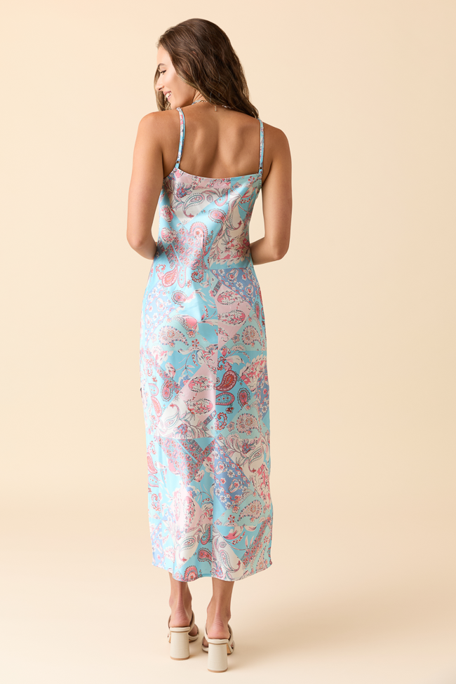 Robin Blue Multi Patchwork Slip Dress FINAL SALE