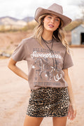 All American Sweetheart Brown Graphic Tee