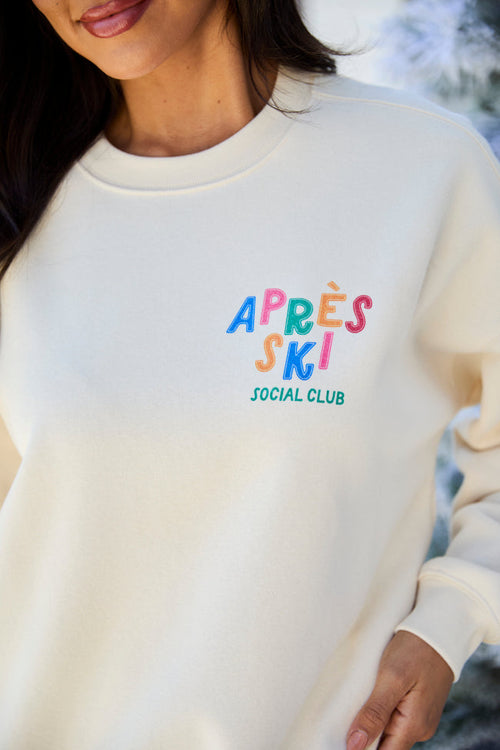 Après Ski Social Club Cream Graphic Sweatshirt
