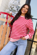 Easton Pink Striped Pullover