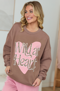 Wild At Heart Leopard Mocha Graphic Sweatshirt