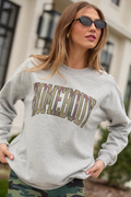 Homebody Camo Light Grey Graphic Sweatshirt