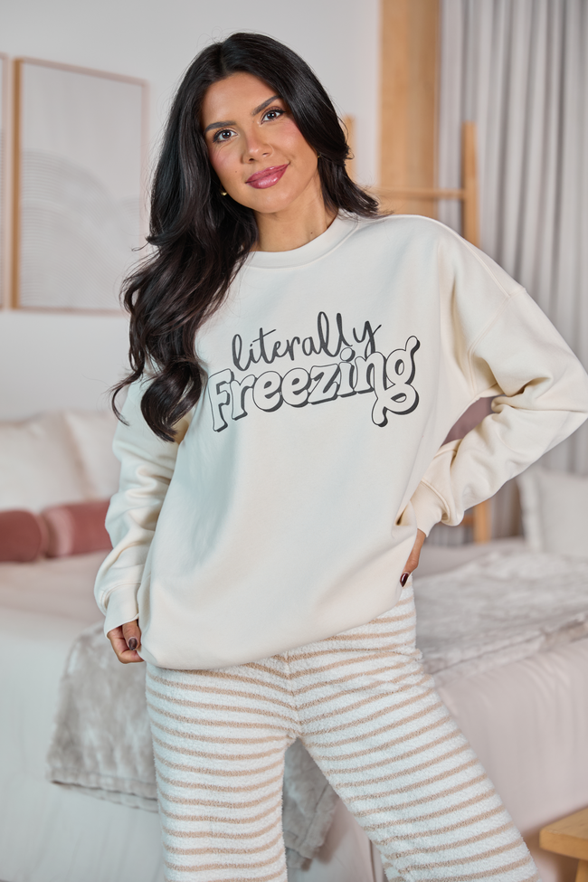 Literally Freezing Cream Graphic Sweatshirt