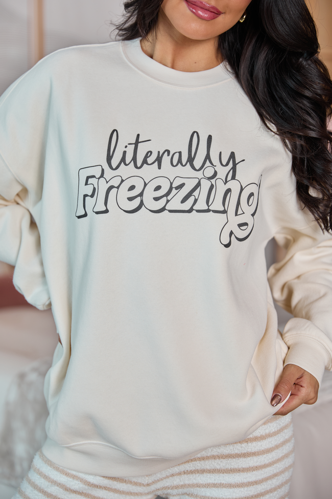 Literally Freezing Cream Graphic Sweatshirt