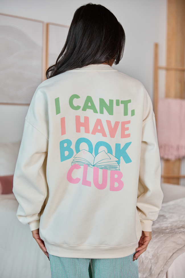 Book Club Cream Graphic Sweatshirt
