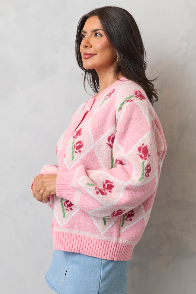Donna Rose Argyle Cardigan