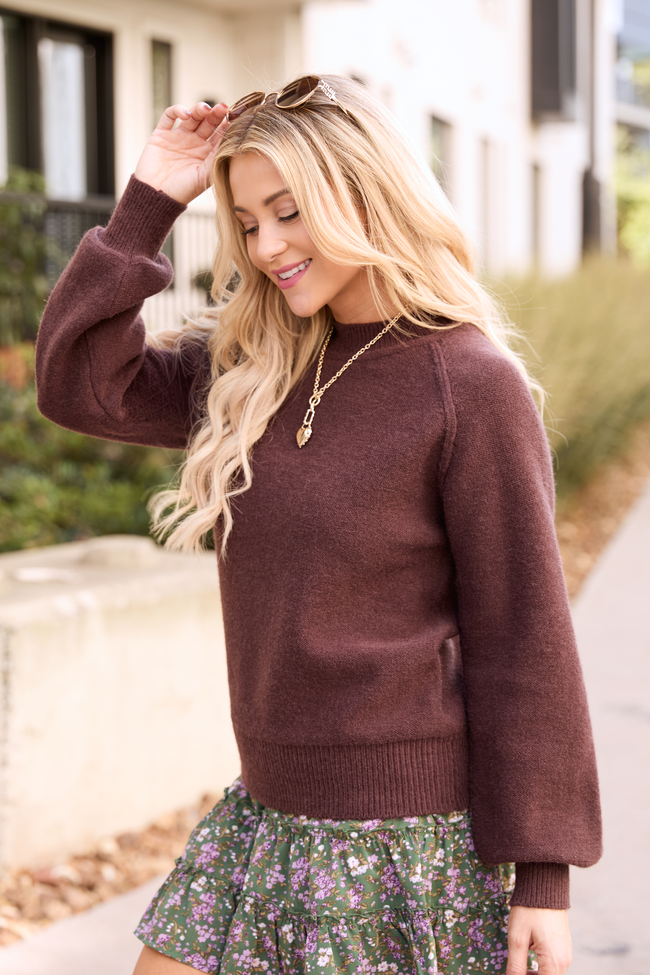 Lisa Brown Crewneck Sweater