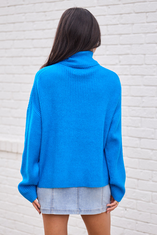 Dorothy Electric Blue Turtleneck Sweater