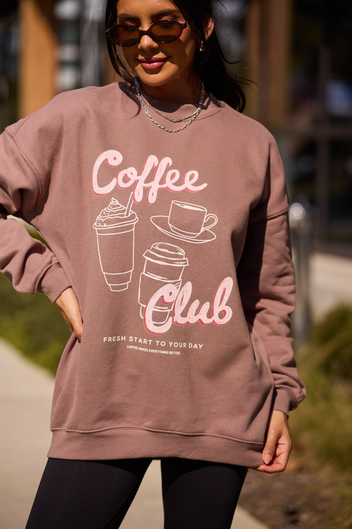 Coffee Club Mocha Graphic Sweatshirt
