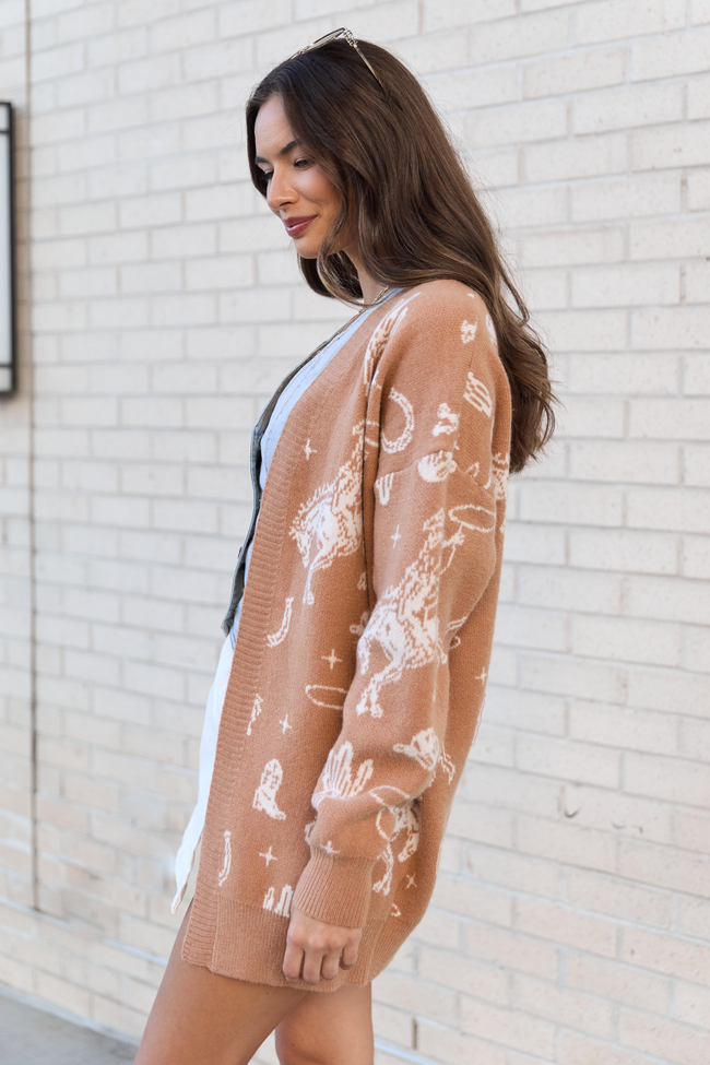 Natalia Western Icon Taupe Cardigan