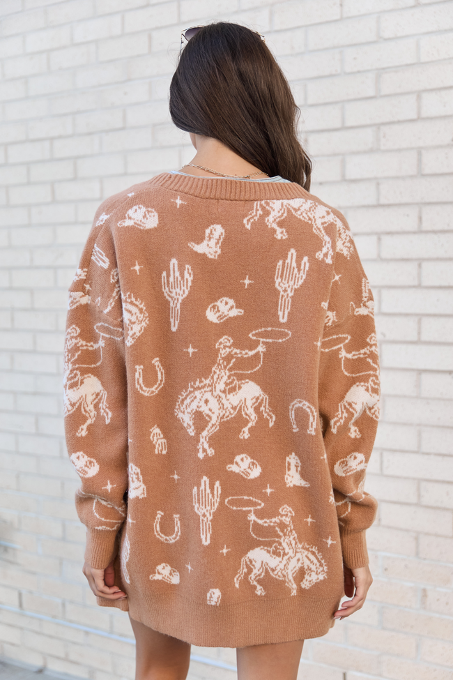 Natalia Western Icon Taupe Cardigan