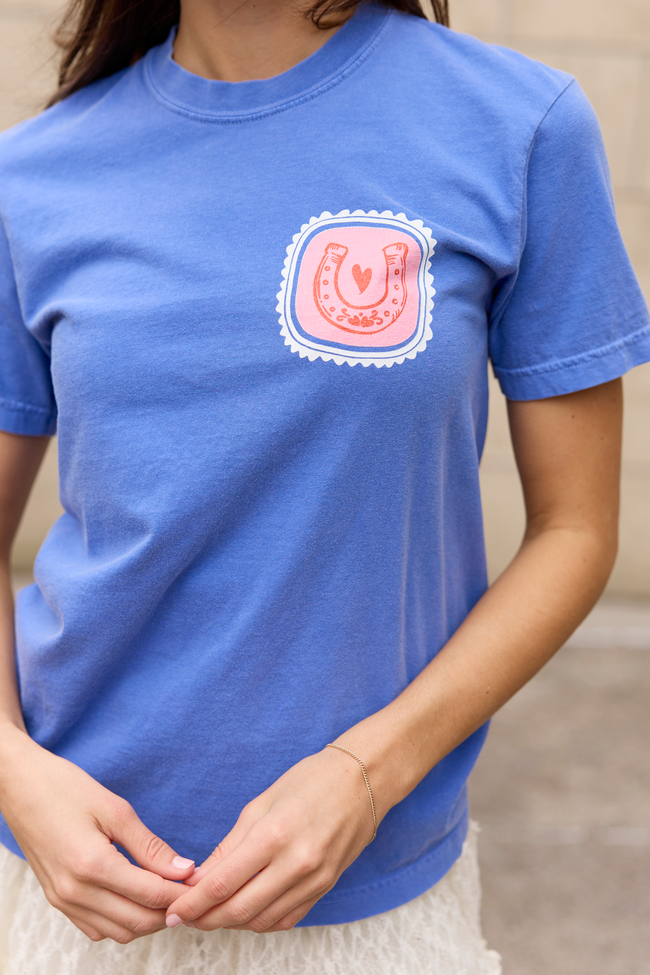 Western Stamp Blue Graphic Tee