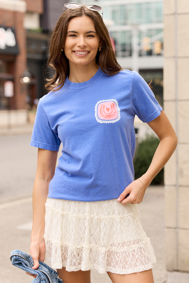 Western Stamp Blue Graphic Tee