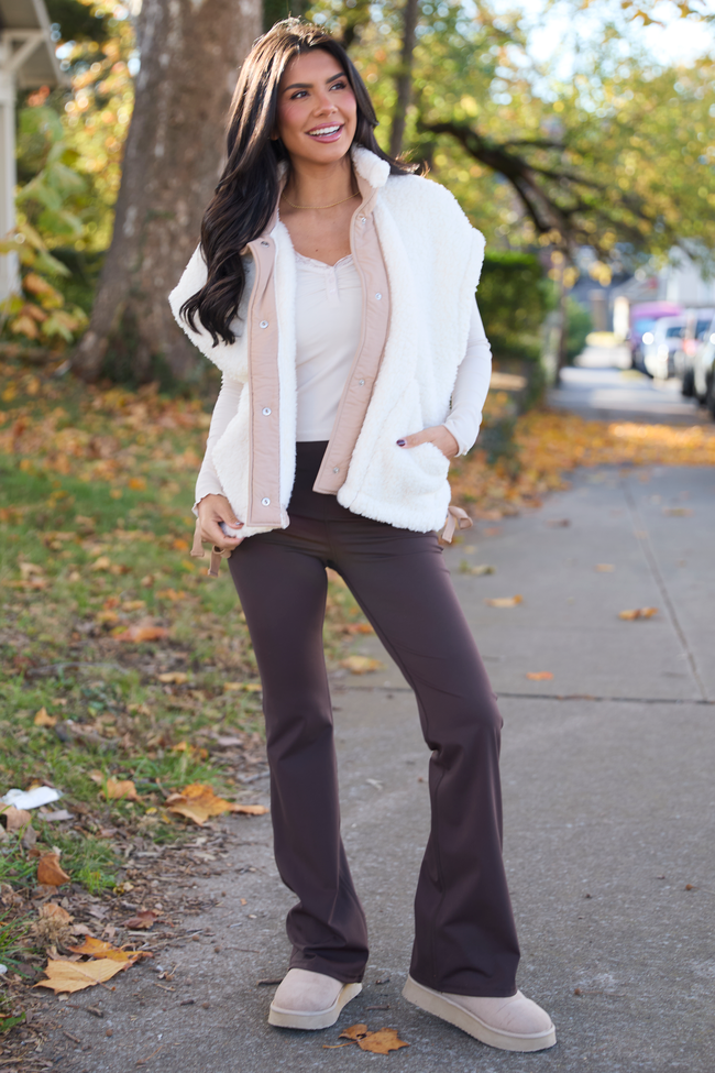 Clo Ivory Sherpa Oversized Vest