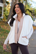 Clo Ivory Sherpa Oversized Vest