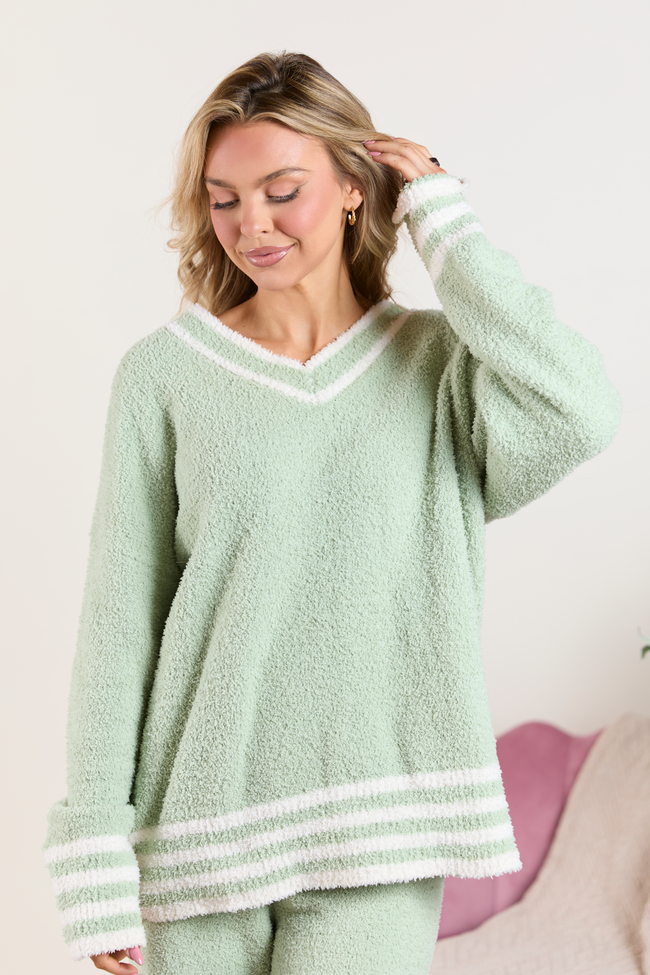 Angie Sage Striped Lounge Sweater