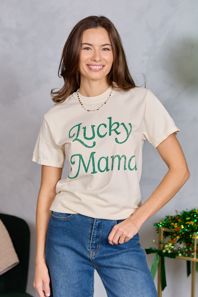 Lucky Mama Ivory Graphic Tee
