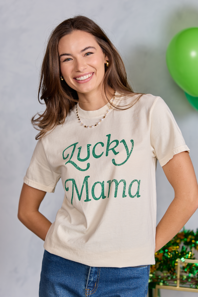 Lucky Mama Ivory Graphic Tee