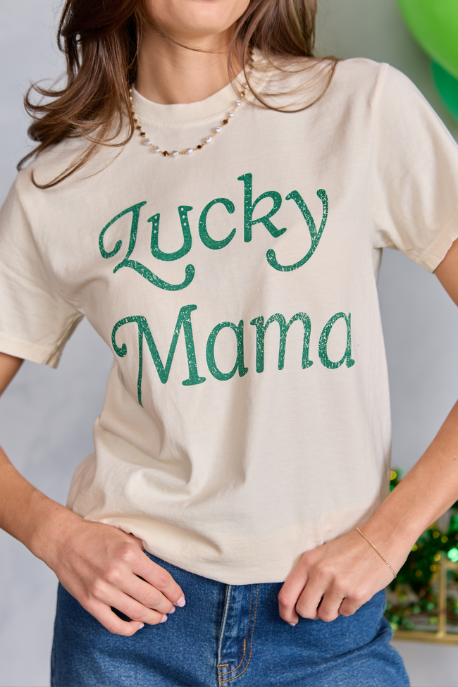 Lucky Mama Ivory Graphic Tee