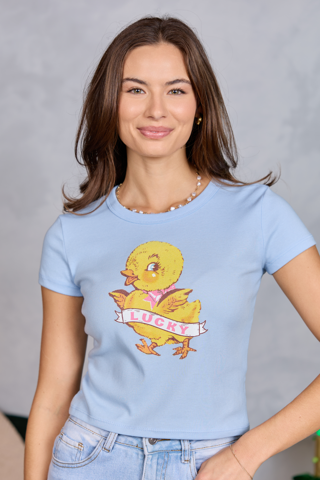 Lucky Duck Blue Baby Graphic Tee