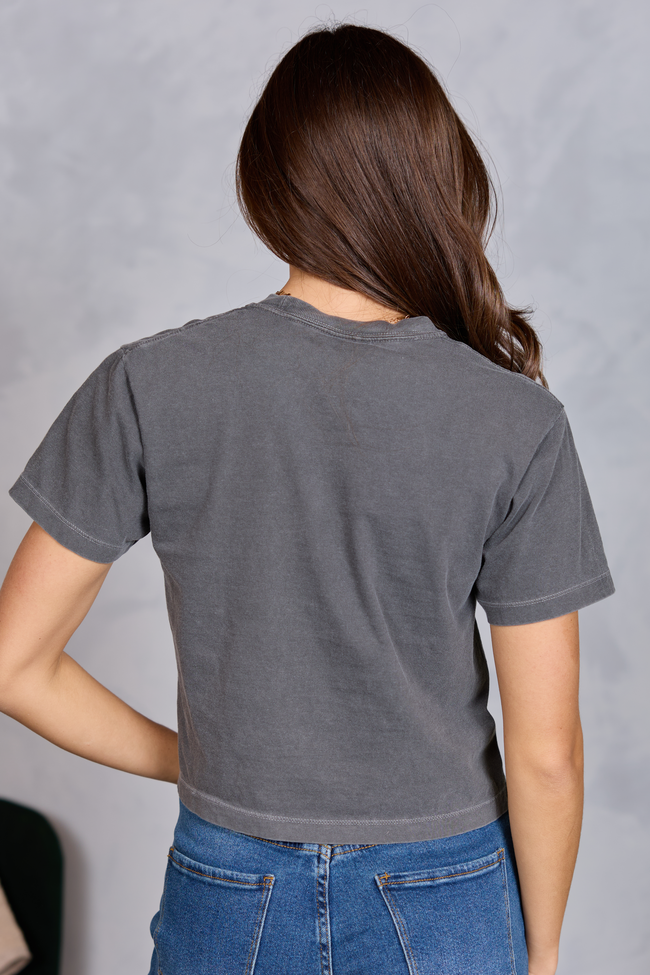 Lucky Charm Dark Grey Boxy Graphic Tee