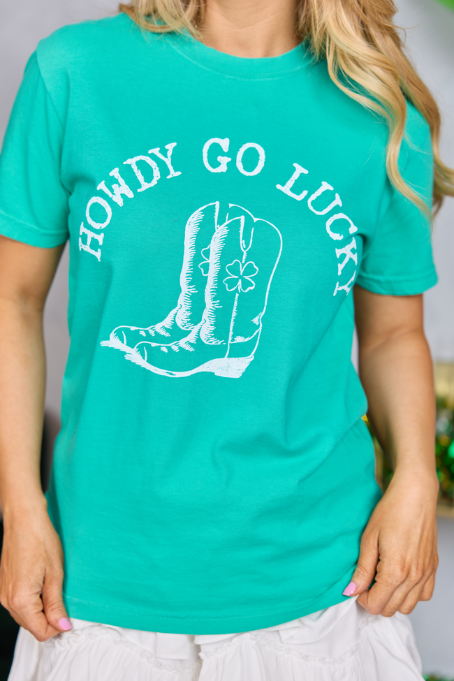 Howdy Go Lucky Green Graphic Tee