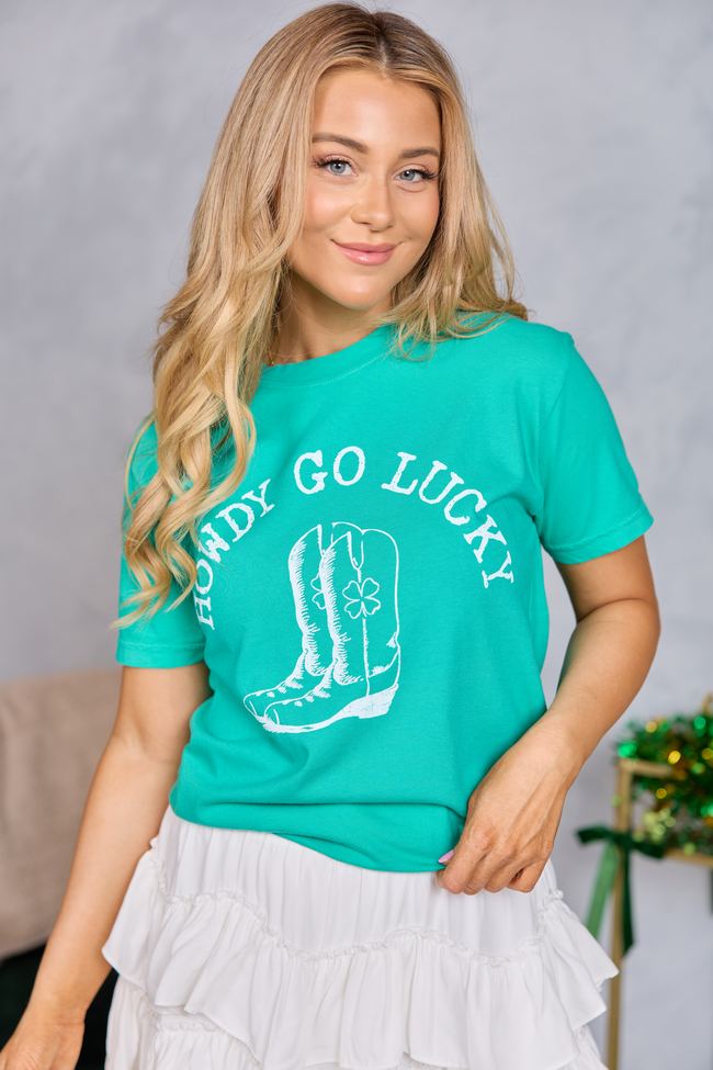 Howdy Go Lucky Green Graphic Tee