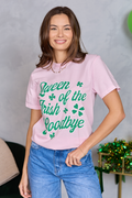 Irish Goodbye Light Pink Graphic Tee