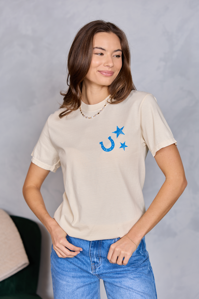 How Lucky Are We Ivory Graphic Tee