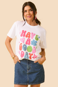 Have A Good Day White Graphic Tee
