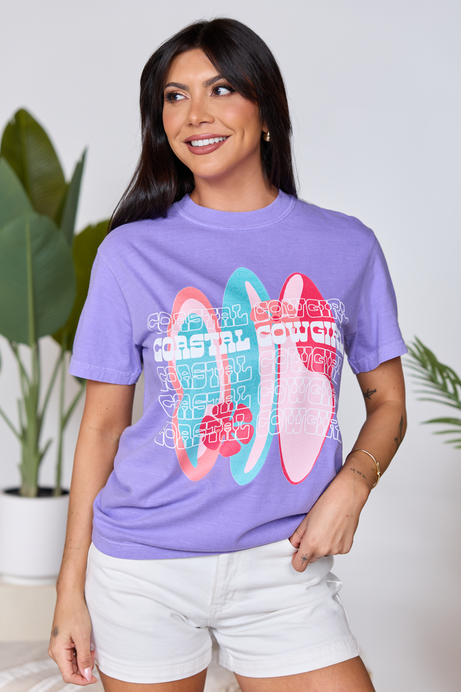 Coastal Cowgirl Purple Graphic Tee