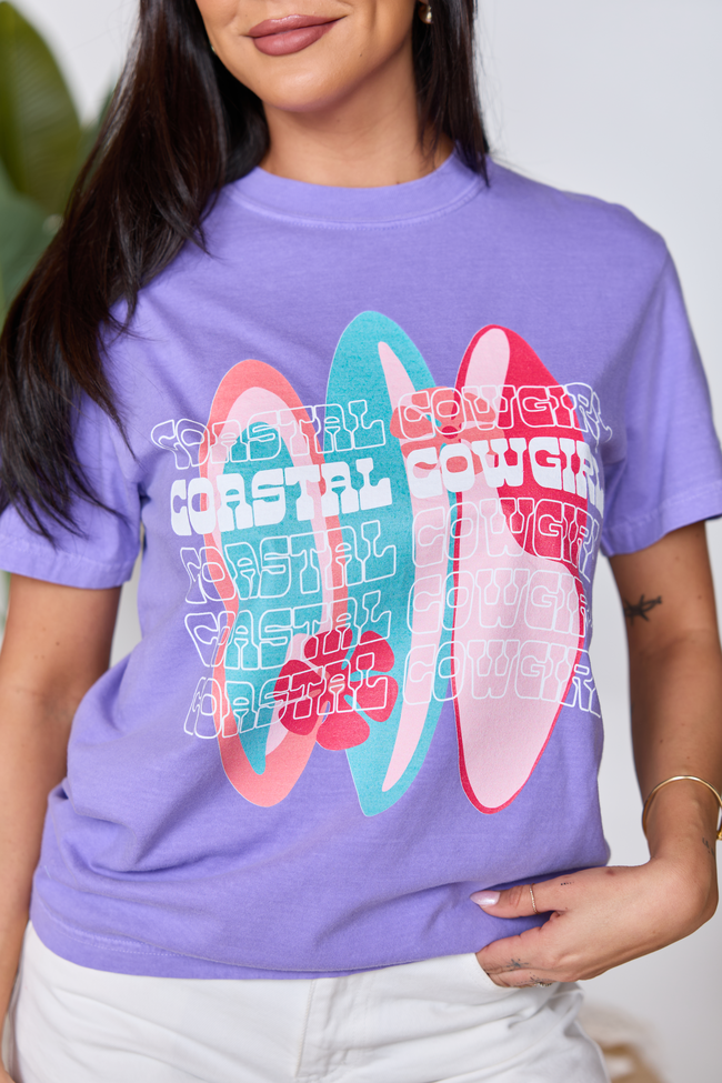 Coastal Cowgirl Purple Graphic Tee