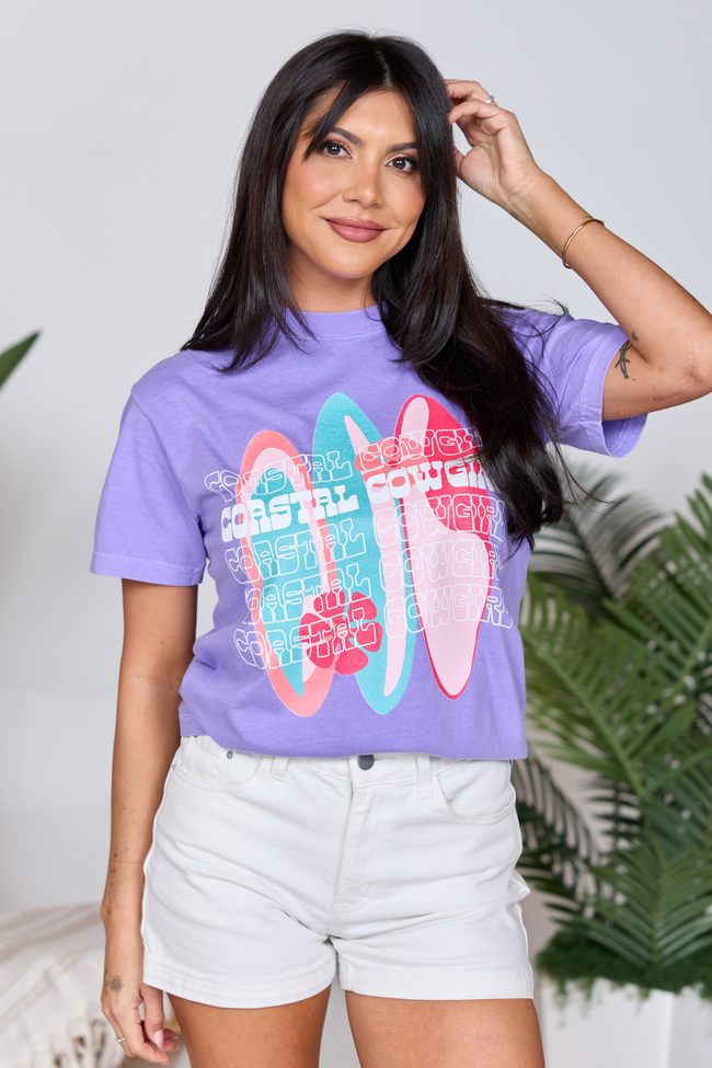 Coastal Cowgirl Purple Graphic Tee