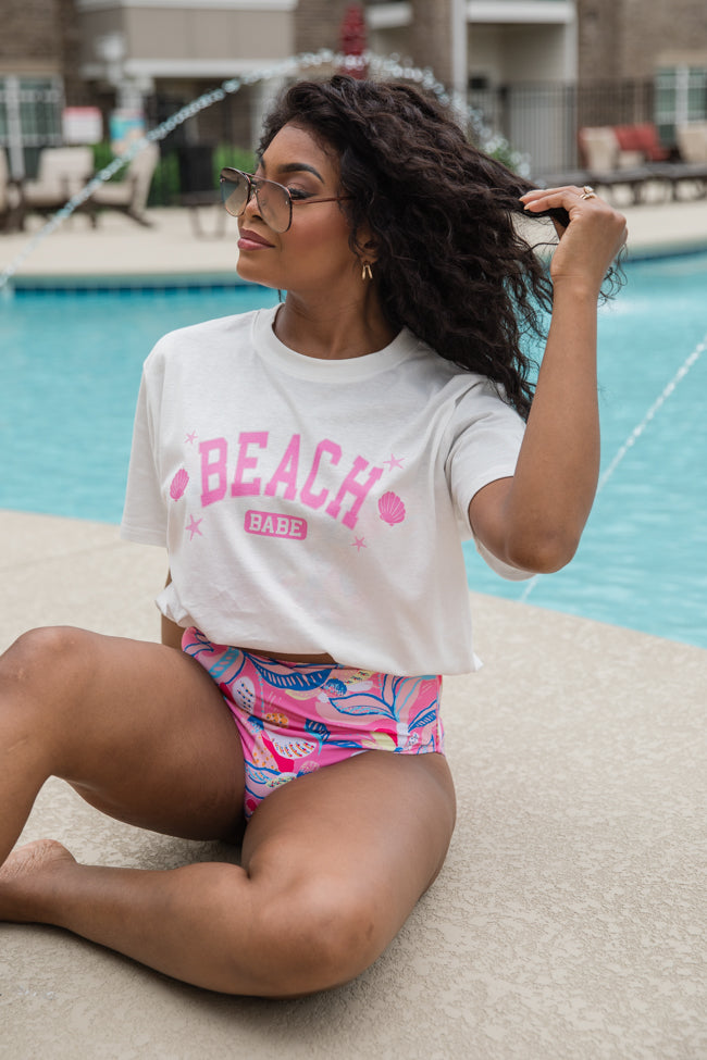Beach Babe White Graphic Tee