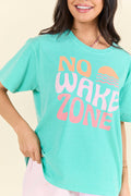 No Wake Zone Mint Graphic Tee