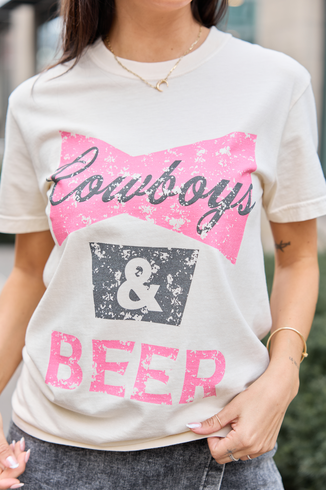 Cowboys & Beer Ivory Graphic Tee